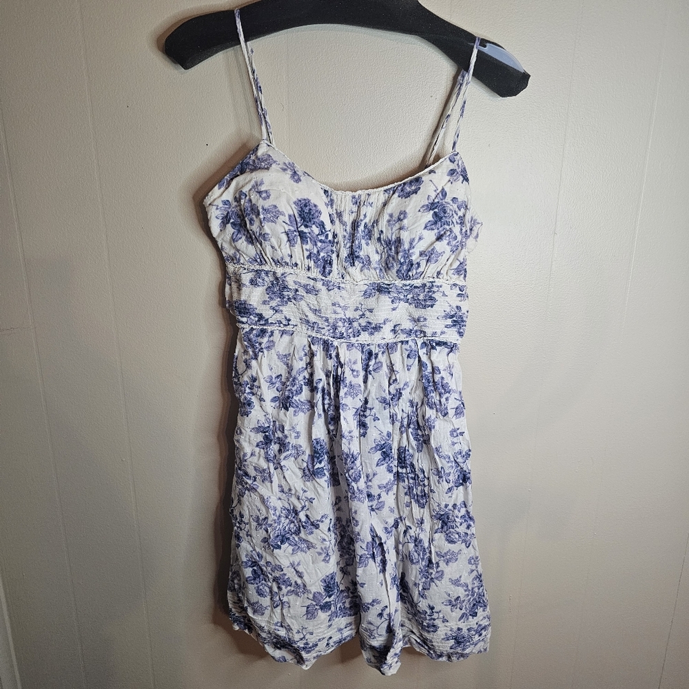 Speechless Y2K Juniors 9 Blue And Off White Floral Cottagecore Dress